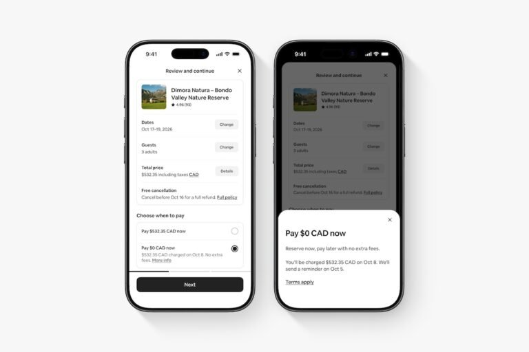 Airbnb Launches ‘Reserve Now, Pay Later’ Option for Canadian Travelers