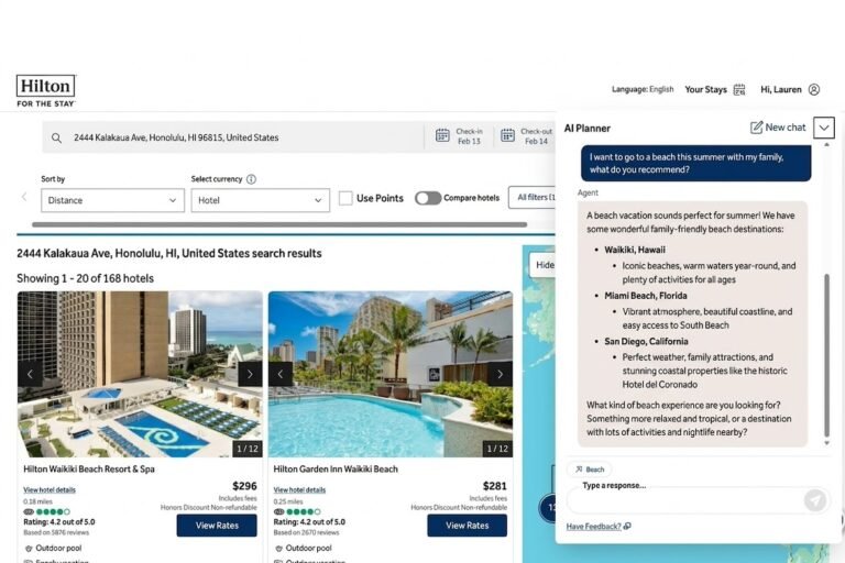 Hilton Introduces AI Planner to Help Travelers Plan Hotel Stays