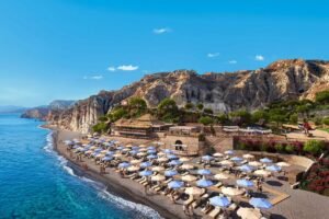 Royal Caribbean Opens Its First Private Destination in Europe With Santorini Beach Club