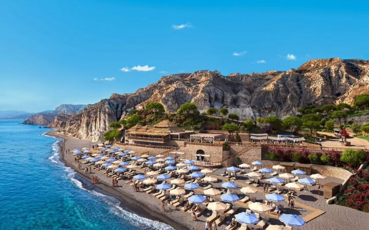 Royal Caribbean Opens Its First Private Destination in Europe With Santorini Beach Club