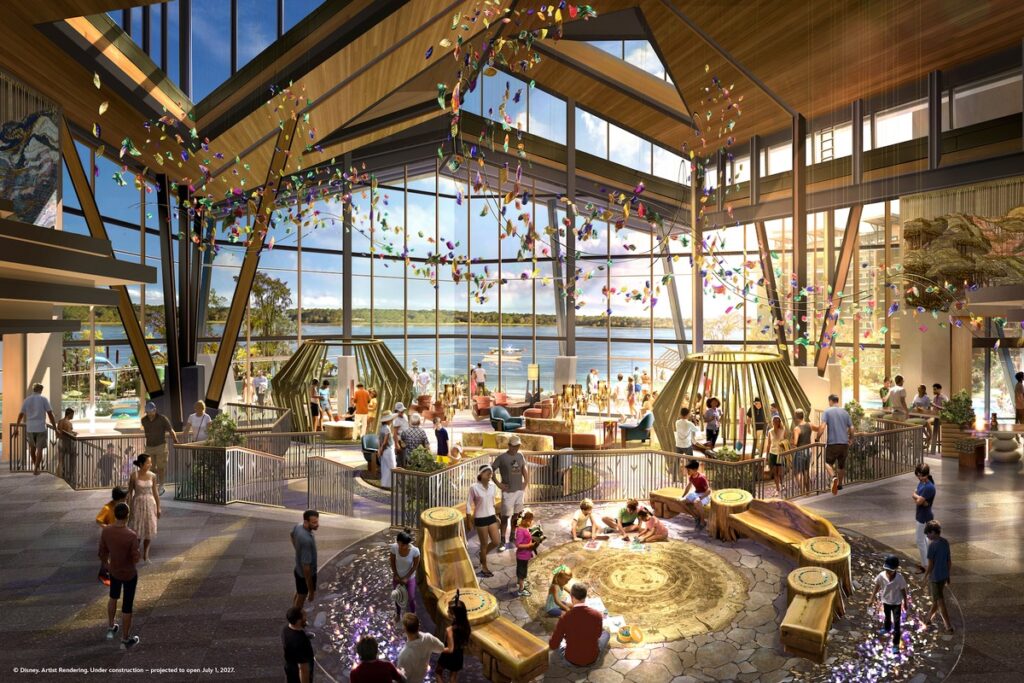 Disney Previews Lakeshore Lodge’s Lobby and Branch & Brush Lounge
