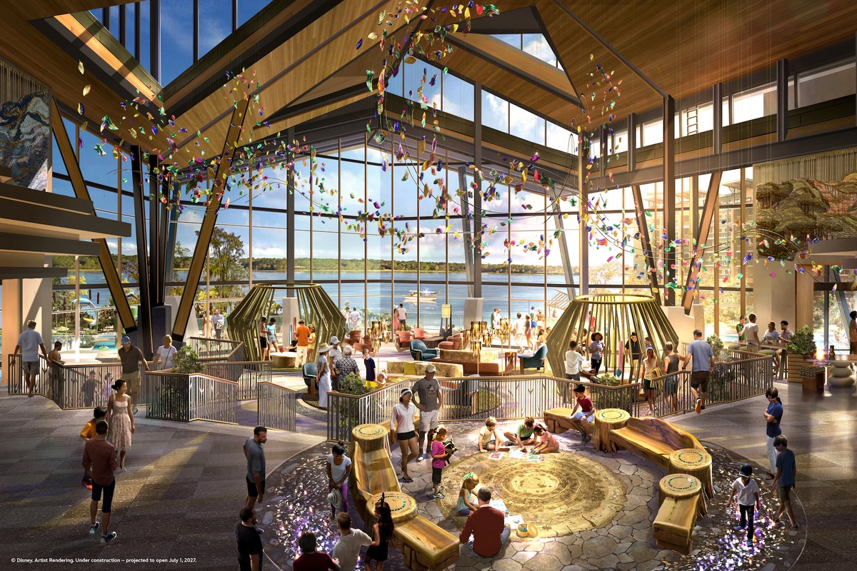 Disney Previews Lakeshore Lodge’s Lobby and Branch & Brush Lounge